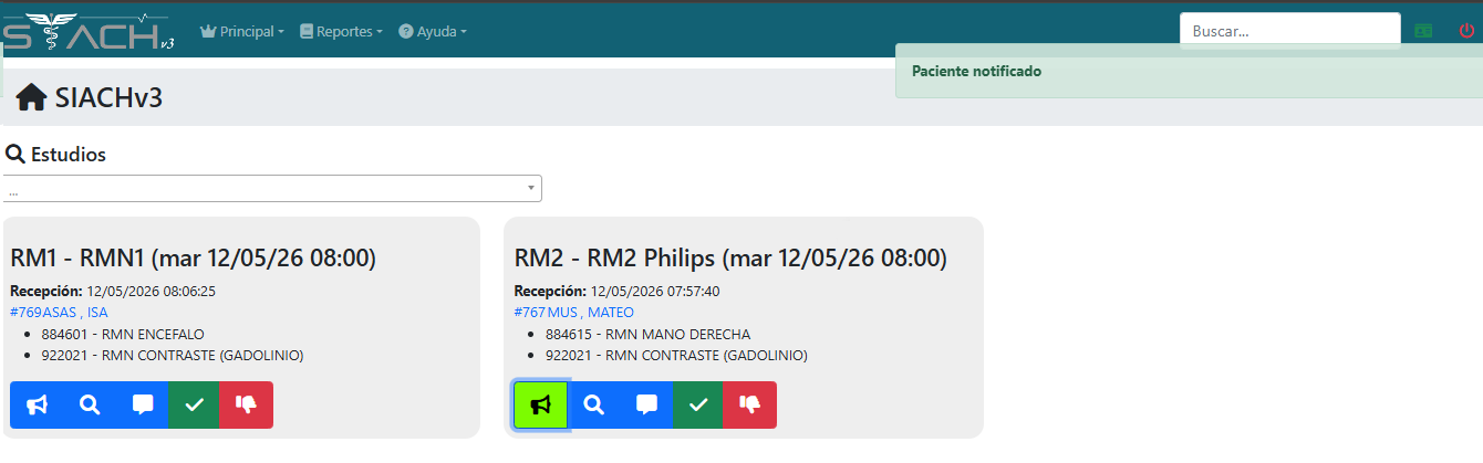Llamador de paciente